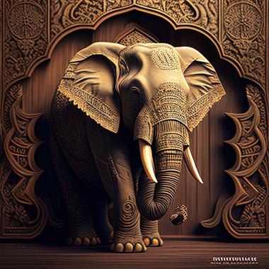3D model Abul Abbas elephant famous animal (STL)